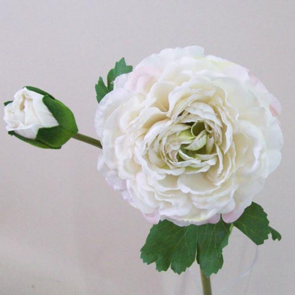 Artificial Ranunculus Vintage Cream 42cm Artificial Flowers